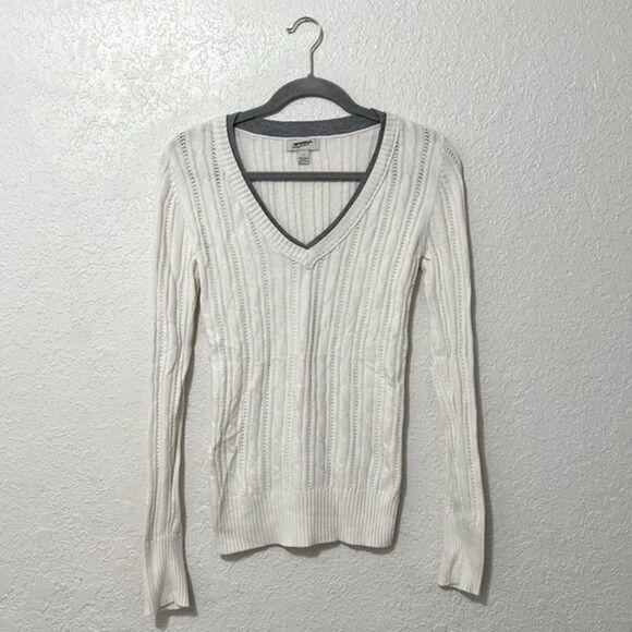 Arizona Jeans knit sweater gray and white size large - Picture 1 of 15